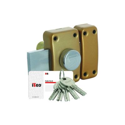 ISEO CAVERS Verrou &agrave; bouton bronze - Cylindre 45 mm - P&ecirc;ne 110 mm - ISR6 - Is&eacute;o