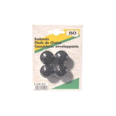 ISO  - Embout patin enveloppant - noir - lot de 4 - d: 12 mm