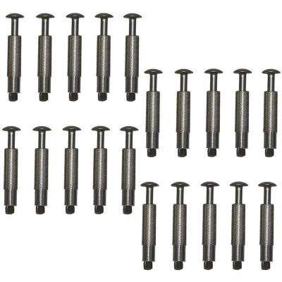 JARDIBOUTIQUE  - lot de 20 Pitons douille inox &oslash; 12 mm, pour b&acirc;che de piscine. Gris