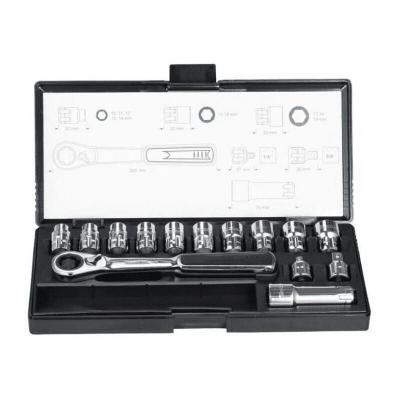 MAKITA Jeu de 14 douilles + cliquet r&eacute;versible -  B-65595