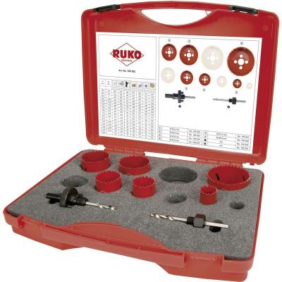 RUKO  106302 - Juego de 6 coronas perforadoras HSS bimetal - Electricidad (EK2)