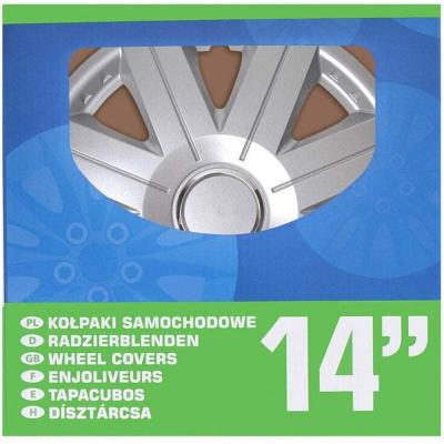 PROPLUS  enjoliveurs Cosmos argent 14 pouces ensemble de 4