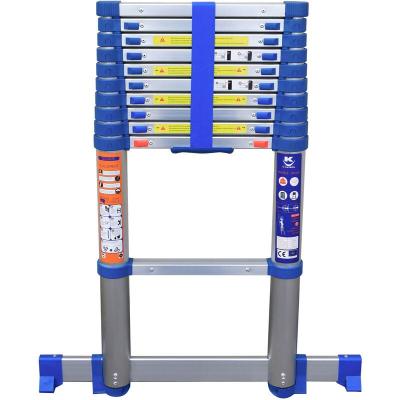KELI  - Echelle T&eacute;lescopique 3,2M, Echelle Pliante, Escamotable, Fabriqu&eacute;e en Aluminium, Qualit&eacute; Professionnelle, Certification 150 kg, EN131