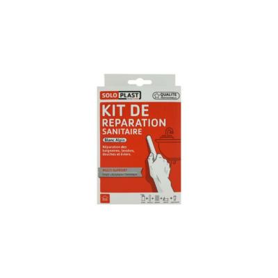 SOLOPLAST Kit de r&eacute;paration sanitaire - Blanc alpin - &eacute;mail-acrylique-c&eacute;ramique