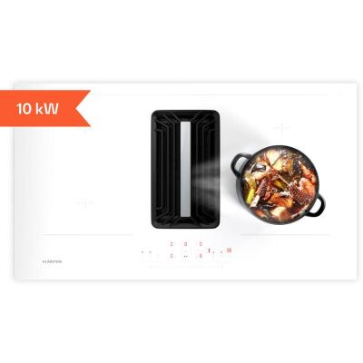 KLARSTEIN AirJet 90 Down Air Plaque de cuisson &agrave; induction avec Hotte aspirante 10000 W 750 m&sup3;/h Boost