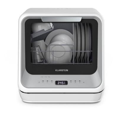 KLARSTEIN Amazonia Mini Lave Vaisselle Compact 7 Programmes 5L R&eacute;servoir ou Raccordement Argent