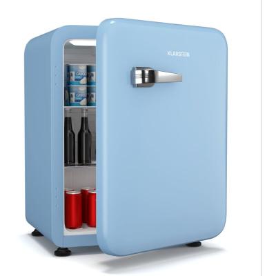 KLARSTEIN Audrey Mini-r&eacute;frig&eacute;rateur 68 L Silencieux Mini frigo LED Mini bar Pieds r&eacute;glables design r&eacute;tro