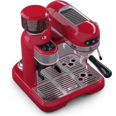 KLARSTEIN Cafeti&egrave;re Expresso -  - Moulin Int&eacute;gr&eacute; - 20 Bar - 1550W - 1.4L Rouge