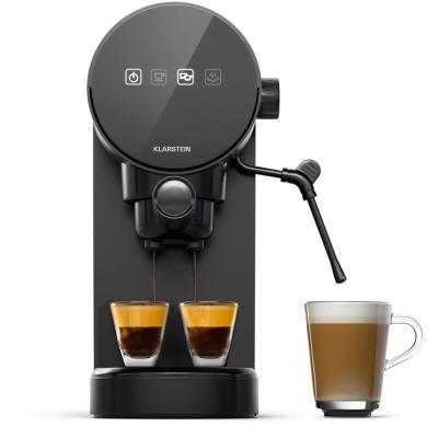 KLARSTEIN  cafeti&egrave;re avec mousseur de lait, machine &agrave; caf&eacute; et machine &agrave; expresso 0.9l, 13 noir 