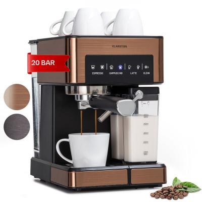 KLARSTEIN Cafeti&egrave;re -  - Machine &agrave; Caf&eacute; Espresso - 20 Bar - 1350W - Mousseur de Lait Cuivre 