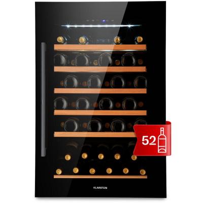 KLARSTEIN  vinsider 52 built-in uno cave &agrave; vin encastrable 52 bouteilles 137l acier inox noir 