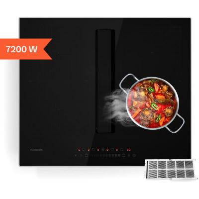 KLARSTEIN  chef-fusion prime down 2-en-1 plaque de cuisson &agrave; induction + hotte aspirante 60 cm noir 
