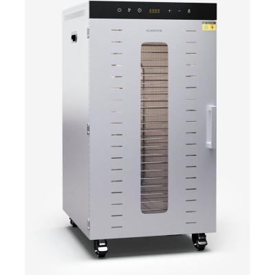  D&eacute;shydrateur alimentaire 350 de 2000 W 30 - 90 &deg;C avec minuterie 24h Acier inoxydable Argent