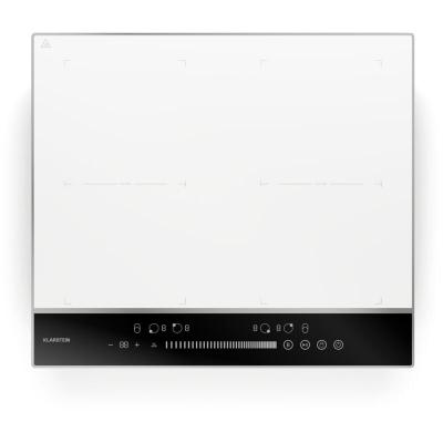 KLARSTEIN  dualtone flex plaque de cuisson &agrave; induction flexible led contr&ocirc;le du curseur 7200 w blanc 