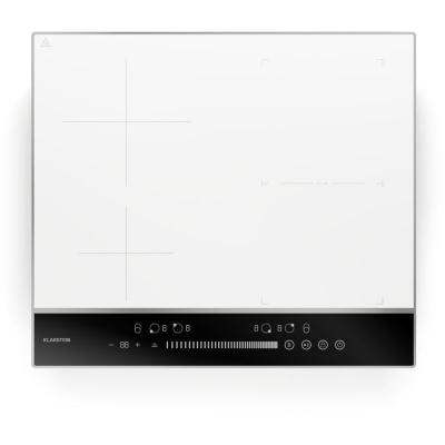KLARSTEIN  dualtone hybrid plaque de cuisson &agrave; induction led contr&ocirc;le par curseur 7200 w blanc 