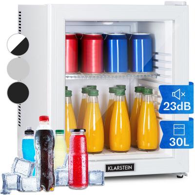 Mini refrigerateur - porte vitree led clayette blanc - 32 litres