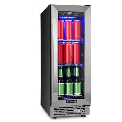 KLARSTEIN Mini frigo - Beerlager 56 - R&eacute;frig&eacute;rateur bar - CEE G - Porte vitr&eacute;e - Acier inoxydable 