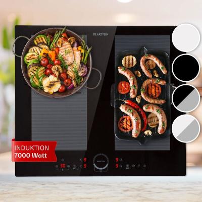 KLARSTEIN Plaque induction 4 feux encastrable -  - Delicatessa 60 - 7000 W - vitroc&eacute;ramique - noir