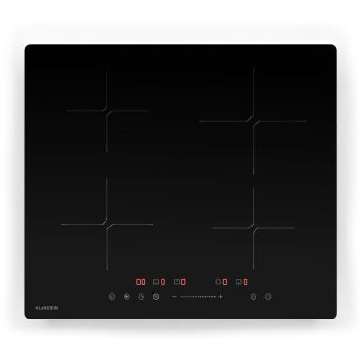KLARSTEIN  powerglide plaque de cuisson &agrave; induction 4 zones 8000 w 9 niveaux boost curseur noir