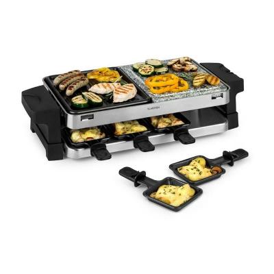 Sirloin Appareil &agrave; raclette pour 8 personnes 1500W aluminium & pierre