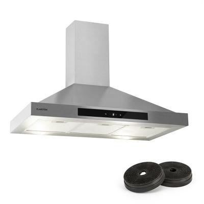 KLARSTEIN Zelda Set Hotte murale aspirante 90cm + 2 filtres recyclage d'air 620 m&sup3;/h classe B - gris 