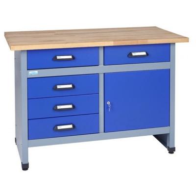 KUPPER  - Etabli 1 porte et 5 tiroirs L:120 cm - Bleu marine