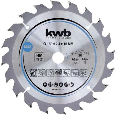 KWB Feuille de semis circulaire HM Milieu &Oslash; 160x16 Z20