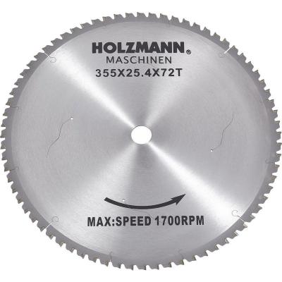 HOLZMANN Lame de scie circulaire au carbure Maschinen MKS355SB 355 x 25.4 mm Nombre de dents: 72