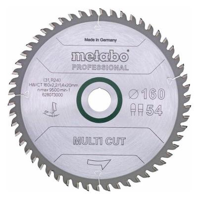 METABO  Lame de scie circulaire HW/CT 160 x 20, 54 FZ/TZ 8&deg;
