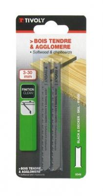 TIVOLY Lame scie sauteuse bois - Black&Decker - 