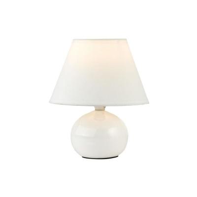 BRILLIANT  Lampe de table Primo, blanc, &Oslash; 19 cm, textile/c&eacute;ramique
