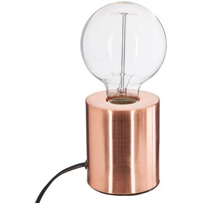 ATMOSPHERA Lampe &agrave; poser en fer Ampoule - H. 10,5 cm - Couleur cuivre