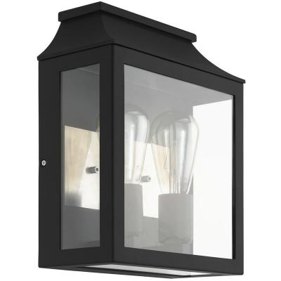 EGLO  Soncino - Lanterne murale ext&eacute;rieure &agrave; 2 ampoules noir IP44, E27