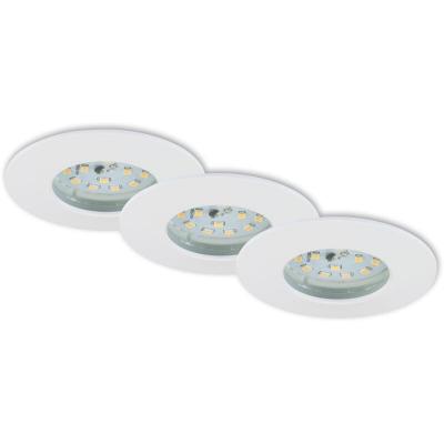 BRILONER Set 3Spot LED Encastrable  Mod 5W Ip44 Clii Blanc