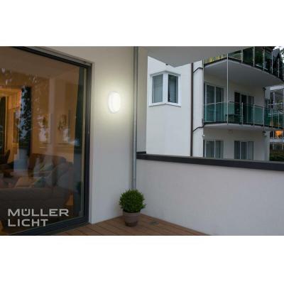 STARLICHT M&uuml;ller-Licht Sensor Bulkhead lamp round LED 9 W classe LED A+ &eacute;clairage blanc neutre 4000 K blanc