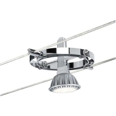PAULMANN Spot Cardan individuel sur c&acirc;ble, GU5.3 1X10 W, m&eacute;tal chrome mat, 
