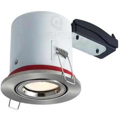 LAMPESECOENERGIE Support de spot BBC Orientable Inox 100mm avec douille GU10 automatique ref. 819