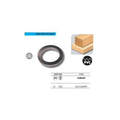 LEMAN 1 Rouleau de 50 m&egrave;tres Lame scie &agrave; ruban en acier tremp&eacute; Flexback 10x0,5 4TPI - 