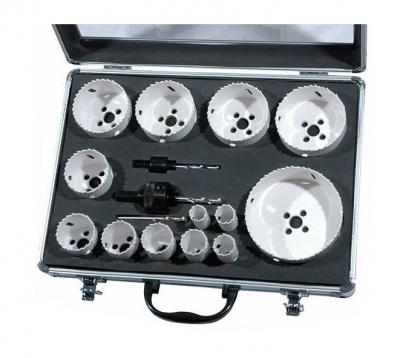 LEMAN SODISE - Coffret complet de scies tr&eacute;pans HSS bi-m&eacute;tal ""Industrie"" - 14784