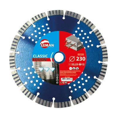 LEMAN Disque diamant segments b&eacute;ton arm&eacute; Diam 300 x 20 x H 12 mm  