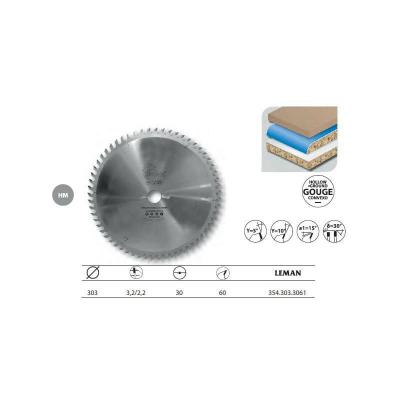 LEMAN Lame Carbure Mise &agrave; Format 303x30x60z Pos. Gouge / Stratifies 