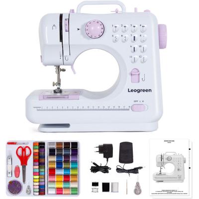 TODECO Machine &agrave; Coudre &Eacute;lectrique - LEOGREEN - D&eacute;butant - 12 Programmes - Kit Couture - P&eacute;dales Violet