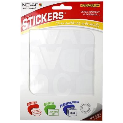 NOVAP Lettre adh&eacute;sive  - 40 mm - Blanc