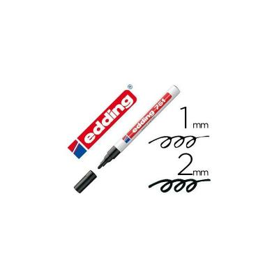 EDDING  Marqueur peinture encre permanente Noire pour toutes surfaces pointe fine - Lot de 4
