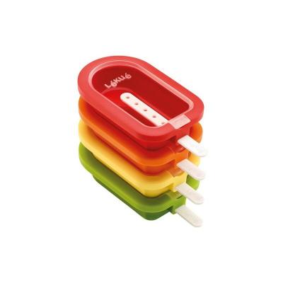 LEKUE Lot De 4 Moules &Agrave; Glace Esquimau Empliables Coloris Assortis