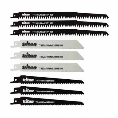 TRITON  - Lames de scie-sabre, 10 pcs, 150 et 240 mm, 150 Et 240 Mm