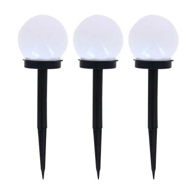 XANLITE Lot de 3 piquets boule solaire LED IP44, RVB, autonomie de 8h