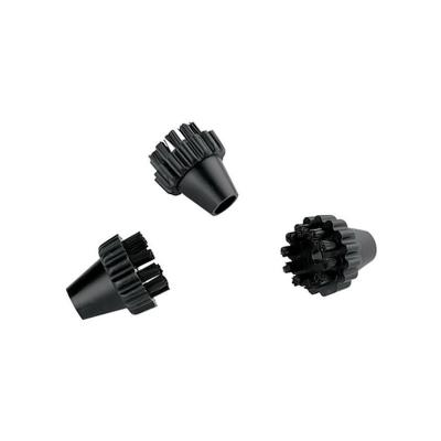 POLTI Kit de 3 brosses  accessoires nettoyeur vapeur et vitre Noir