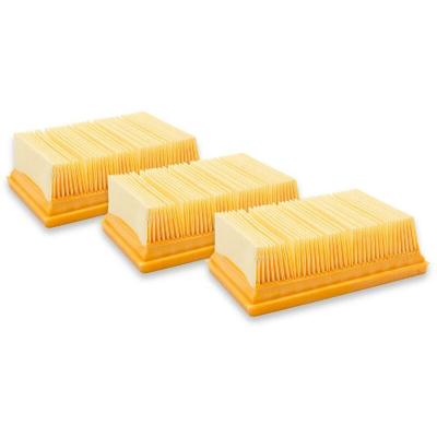VHBW Lot de 3x filtres pliss&eacute; plat compatible avec K&auml;rcher MV4, MV5, MV6, WD4, WD5, WD6 - &Eacute;l&eacute;ment filtrant - Remplacement pour 2.863-005.0, kfi 4410 - 