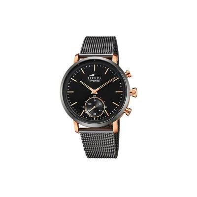 LOTUS Montre connect&eacute;e  Hybrid Bracelet acier noir maille noire 18805/3
